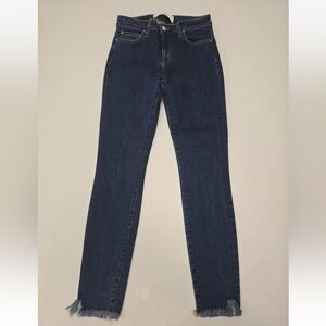IRO Jarod Medium Wash Step Fray Hem Skinny Jean 5 Pocket Size 27 Womens